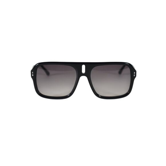 Isabel Marant Accessories - Isabel Marant Square Designer Sunglasses - Shiny Black / Grey Gradient - NWT